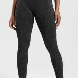 Size XL Gymshark Adapt Animal Seamless Leggings - Urban Grey/Black