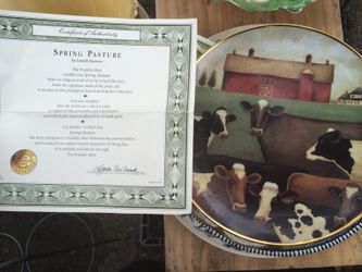 Set of beautiful authentic plates