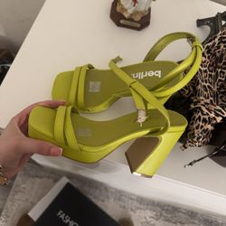 size 6.5 real leather women heels 