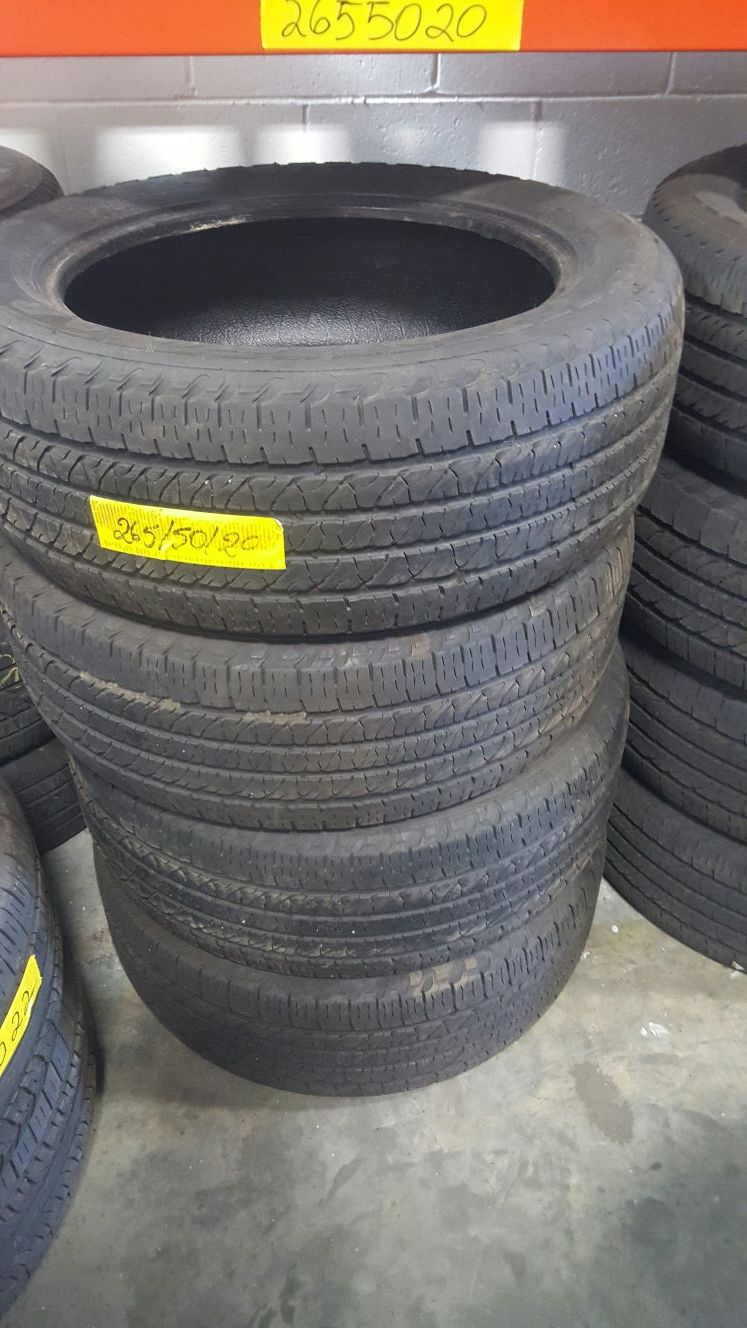 P265/50/20 on sale now....