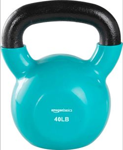 40 lb light blue kettlebell