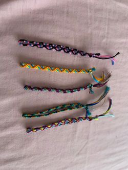 Striped friendship bracelets