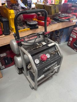 Husky 4.5 Gal 175 PSI Quiet Twin Stack Air Compressor – Used