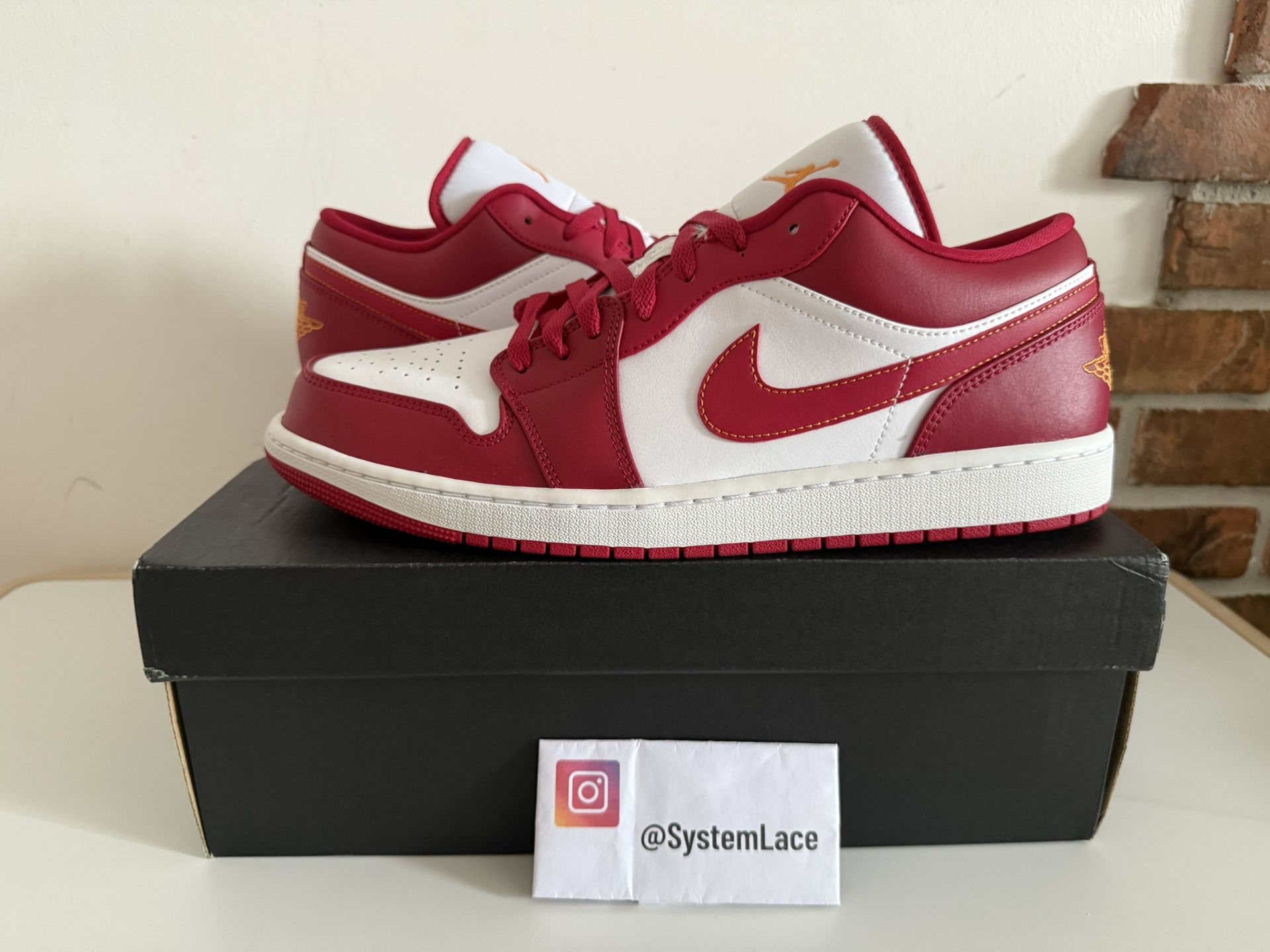 Air Jordan 1 Low Cardinal Size 14