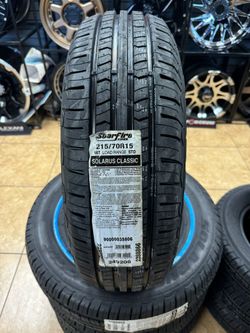 215/70/15 Cooper Starfire Solarus Classic White Wall New Tires 