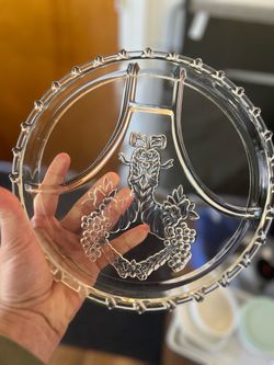 Glass Dinner Plates (7) - Designed, Divided