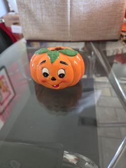 Ceramic Pumpkin Candle Holders