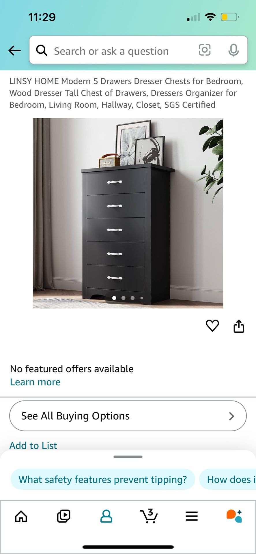 Brand New Tall Dresser
