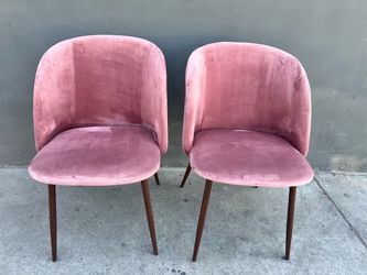 2 Velvet Rose Chairs