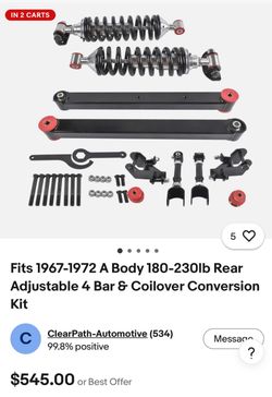 A body Rear coil over kit