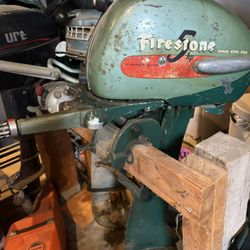 Boat motor - Firestone 5 HP Vintage outboard motor 1950s.  As is.  