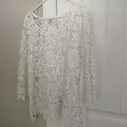 White Crochet Top 
