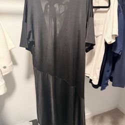 Topshop Asymmetrical Black Dress 