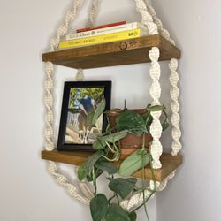 Macrame Hanging Shelf Handmade