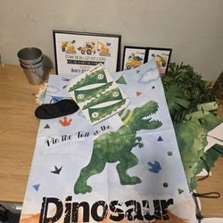 Three REX Construction Party Decor