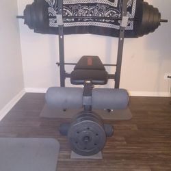 Bench Press Set And Weights 