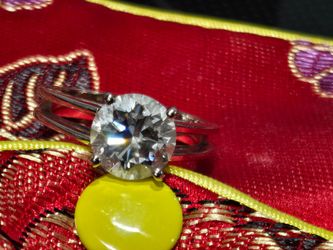 2.01 lab created diamond 14 carat white gold