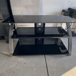 Black Glass TV Stand / Entertainment Center