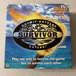 Survivor Board Game Mattel