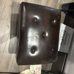 Vintage Leather Foot Stool 