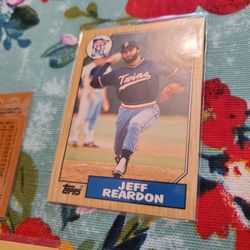 Jeff Reardon Minnesota Twins Baseball Cards 