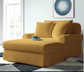 Slipcovered Chaise Lounge