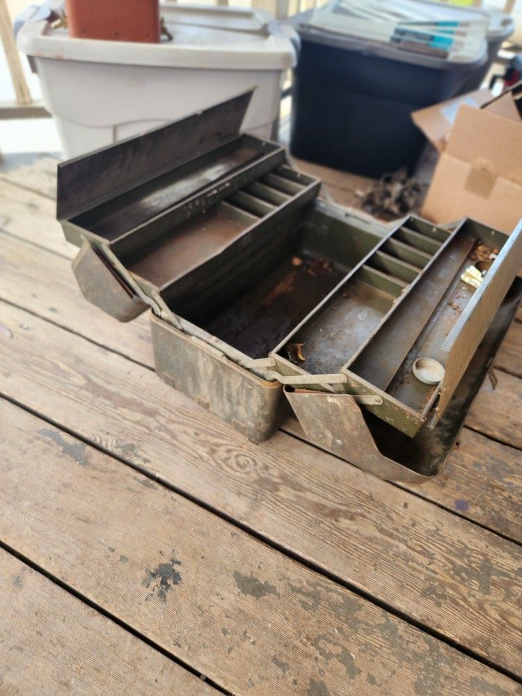 Vintage Military Tombstone Tool Box 