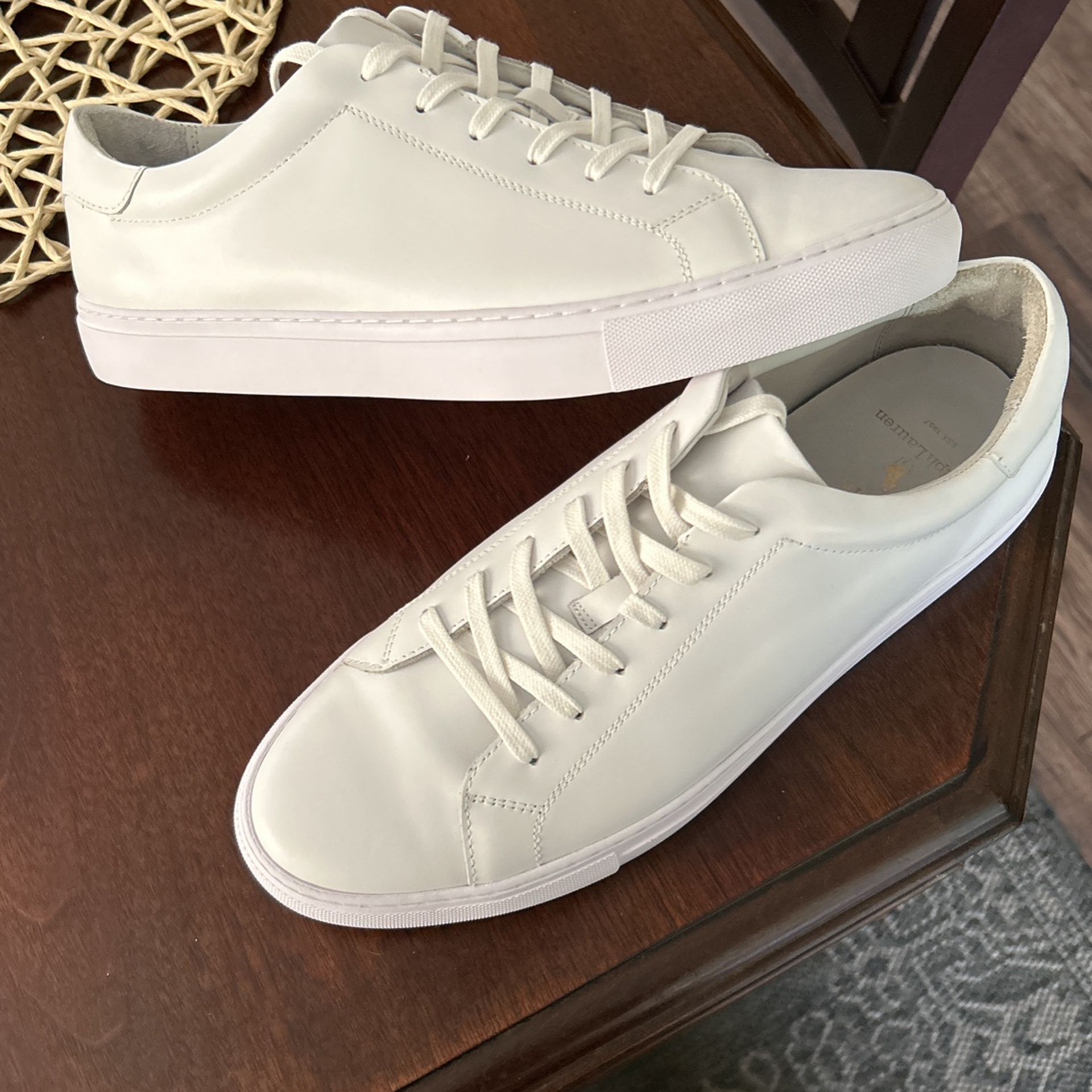 Jermaine Leather Polo Ralph Lauren All White Sneaker 