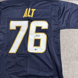 Joe Alt Signed Autograph Custom Jersey - Beckett Coa - LA CHARGERS