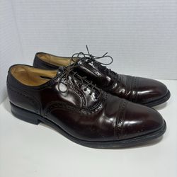 Allen Edmonds Capped Toe Oxford Brown Leather Shoes 10.5 D