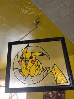 Pikachu stained glass