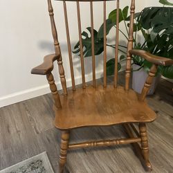 Vintage child size wood rocking chair sturdy!