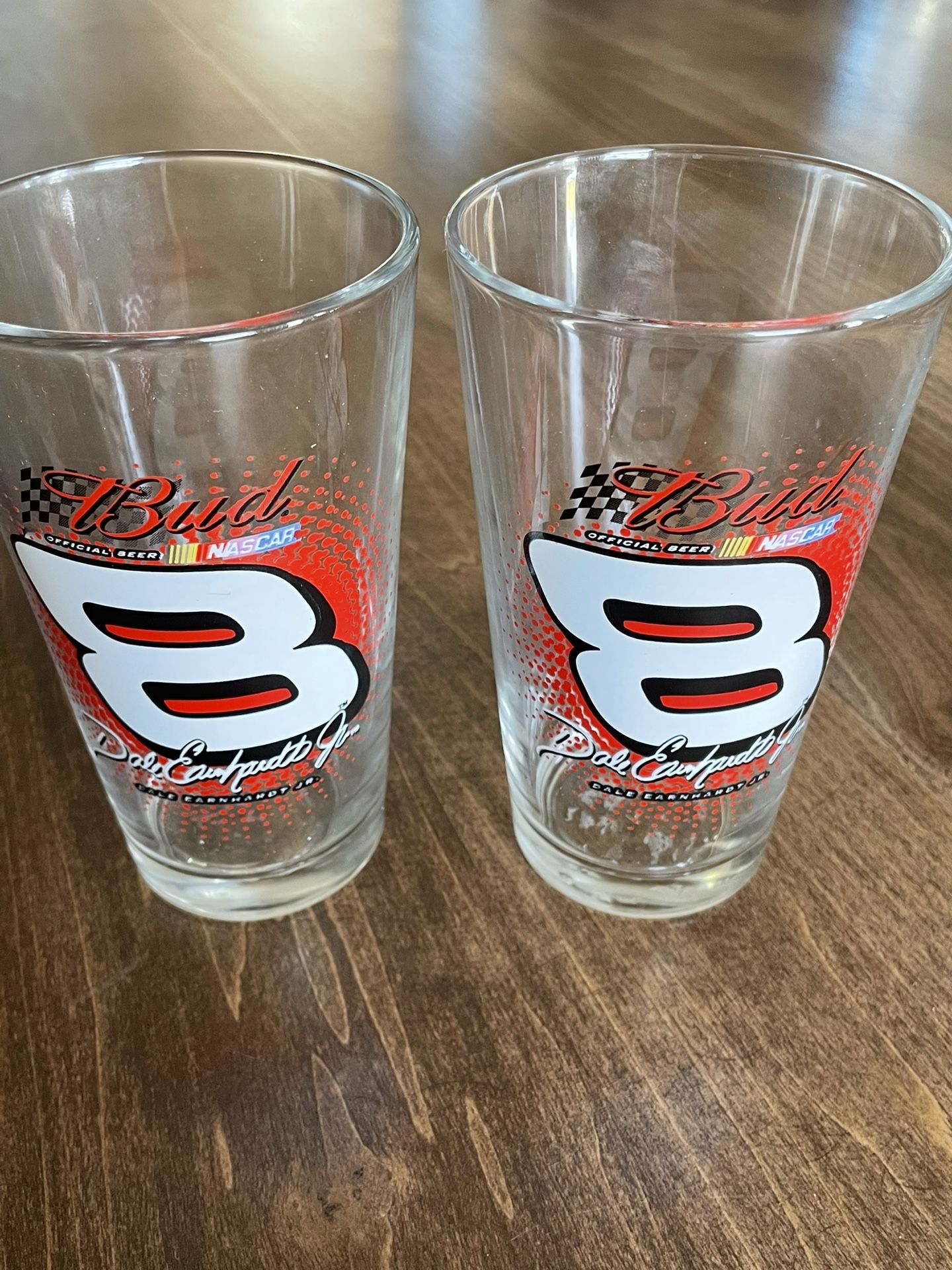 (2) Excellent Condition NASCAR Dale Earnhardt Drinking Glasses