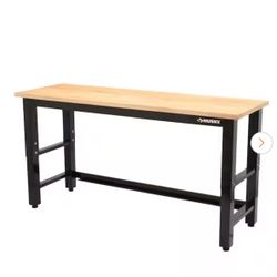 72 in. W x 24 in. D Adjustable Height Black Workbench for Ready to Assemble Steel Garage Storage System