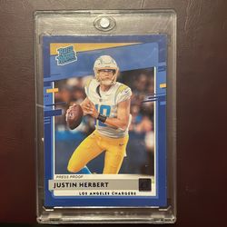 Justin Herbert Rookie Card (Panini-Donruss)