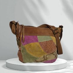 Fossil Patchwork Crossbody