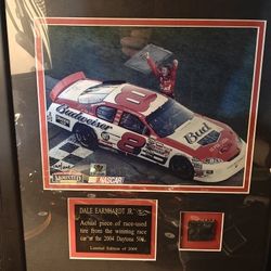 Dale Earnhardt Jr Framed Photo With Tire