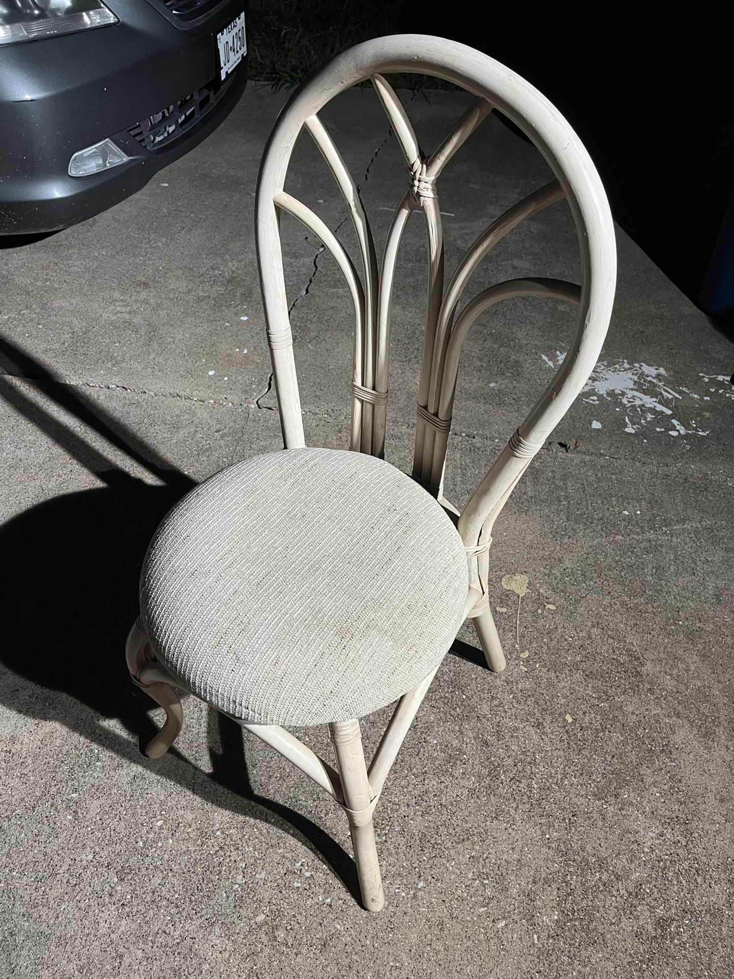 Vintage Rattan Fan Back Dining Chair