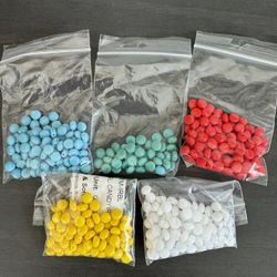 Preciosa Czech Pressed Glass Beads - Candy 08MM - Bright Multi Colors