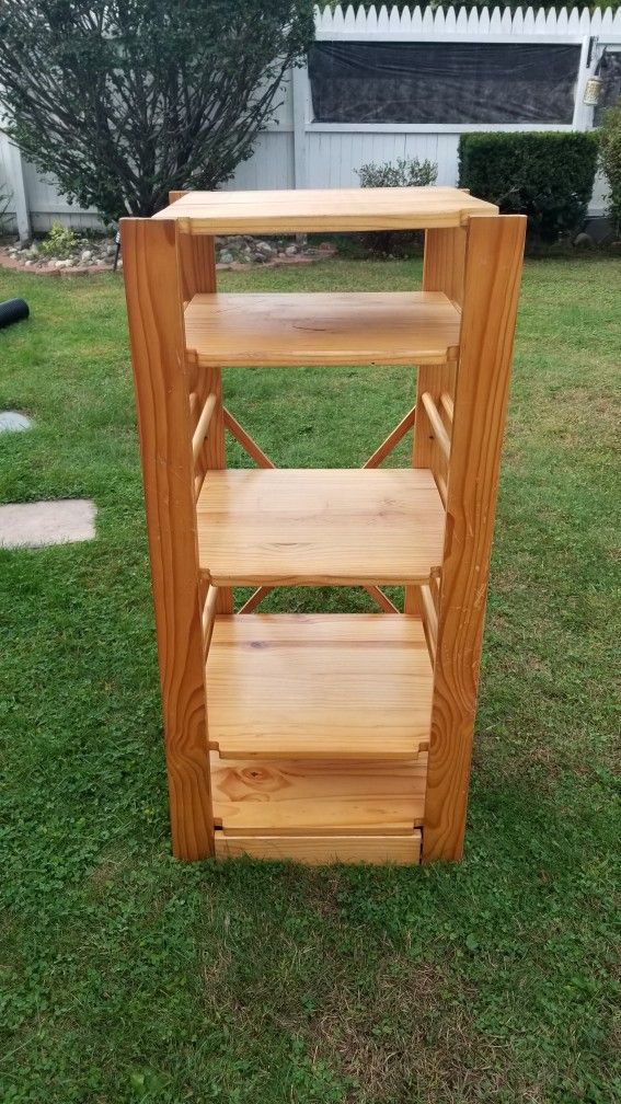 Wooden shelving