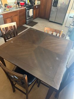 Dark Brown 5 Piece Dining Table