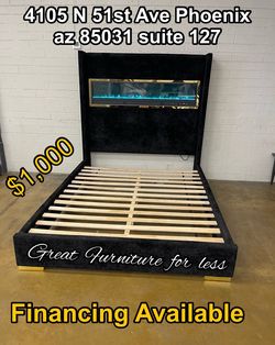 Queen size led bed frame brand new