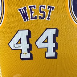 HOF JERRY WEST - NBA LEGEND SIGNED JERSEY 