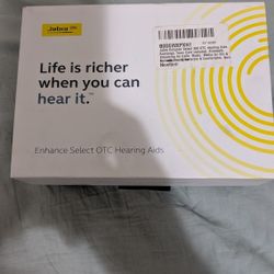 NIB! SEALED-Jabra Enhance Select 300 Hearing Aids OTC RIC-For iOS & Android / Silver