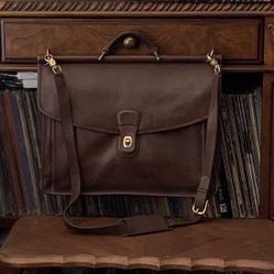 Coach Brown Leather Briefcase 