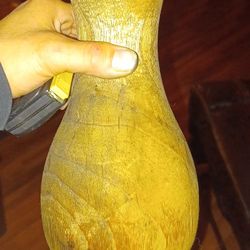 Two Very Vintage Artifacts Wooden And Pottery