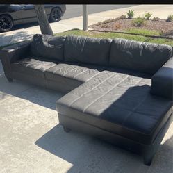 Grey Leather Couch For Sale 