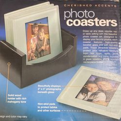 Cherished Accents Glass Photo Coasters