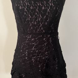 HeartSoul Black and Pink Above the Knee Mini Dress