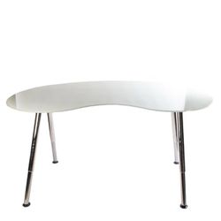 White Glass IKEA GALANT Desk